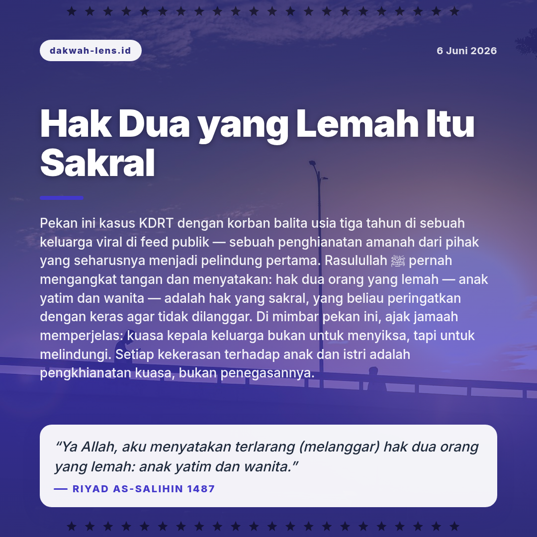 Khutbah — Sosial & Keluarga