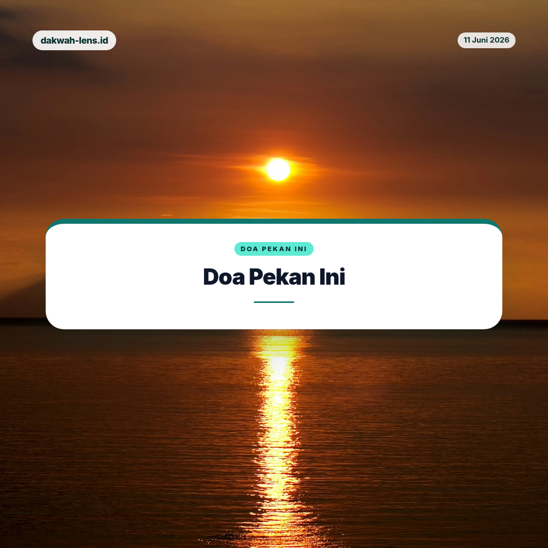 Doa Pekan Ini — Sosial & Keluarga