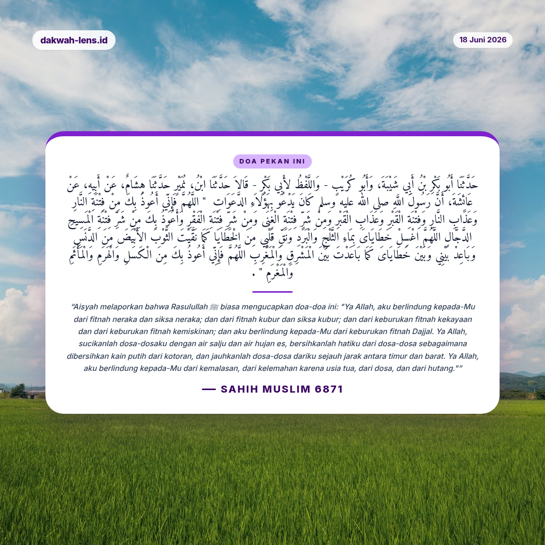 Doa Pekan Ini — Patologi Sosial Digital