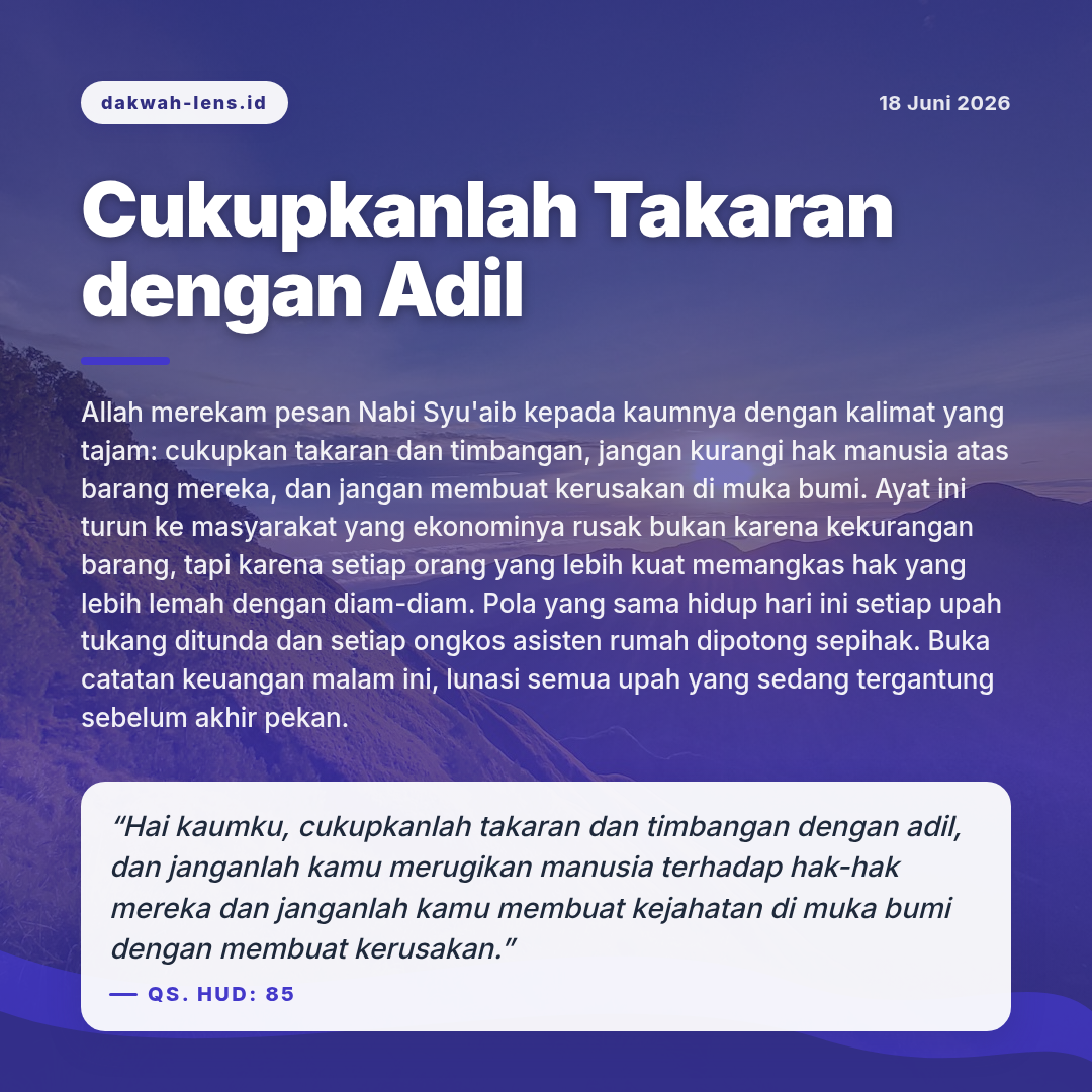Khutbah — Pekerja & Pertanian Rakyat