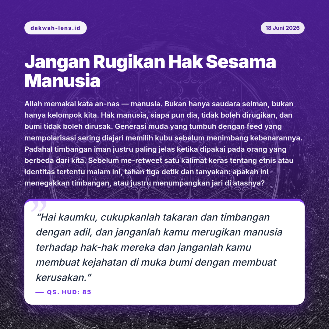 Refleksi Gen Z — Toleransi & Lintas-Iman