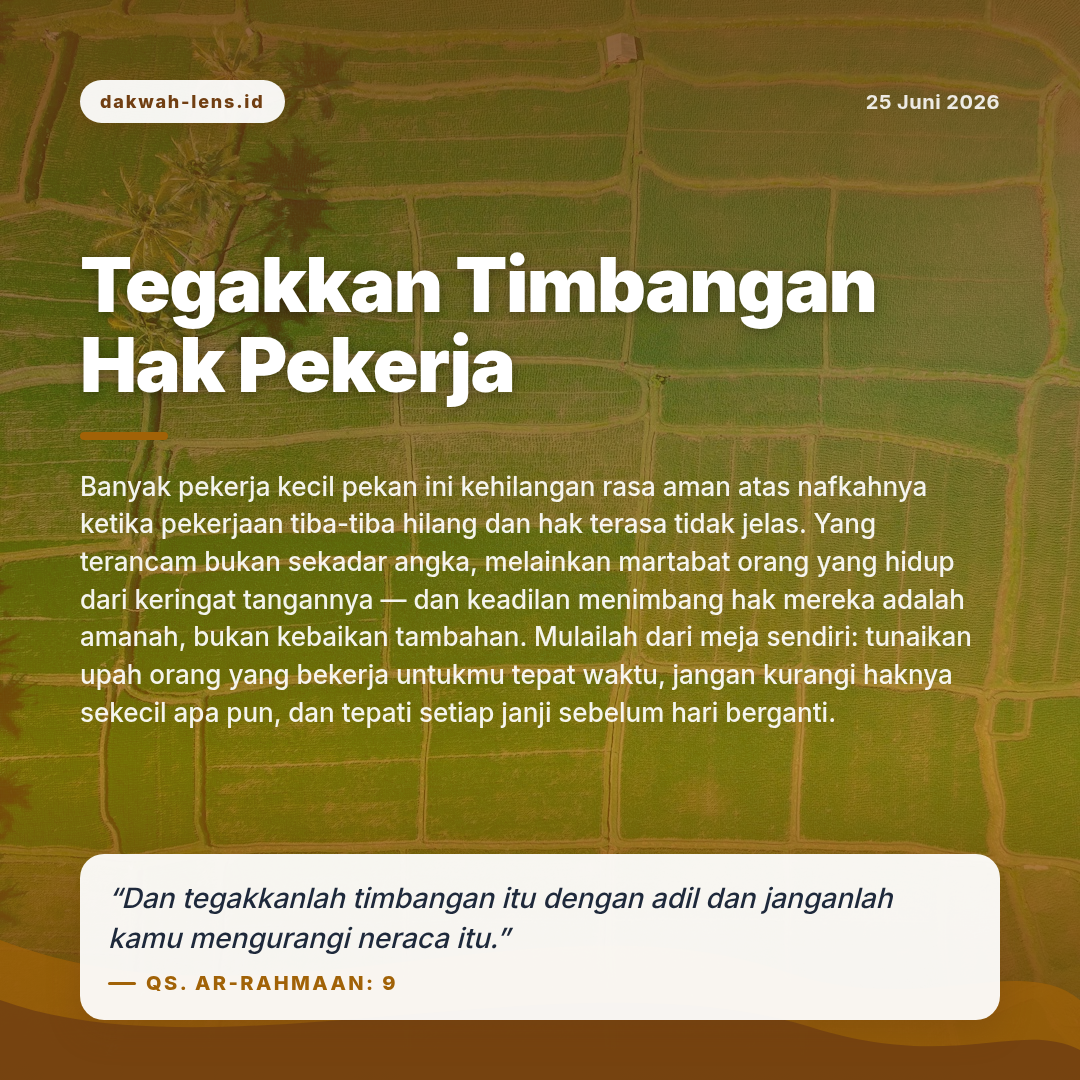Khutbah — Pekerja & Pertanian Rakyat