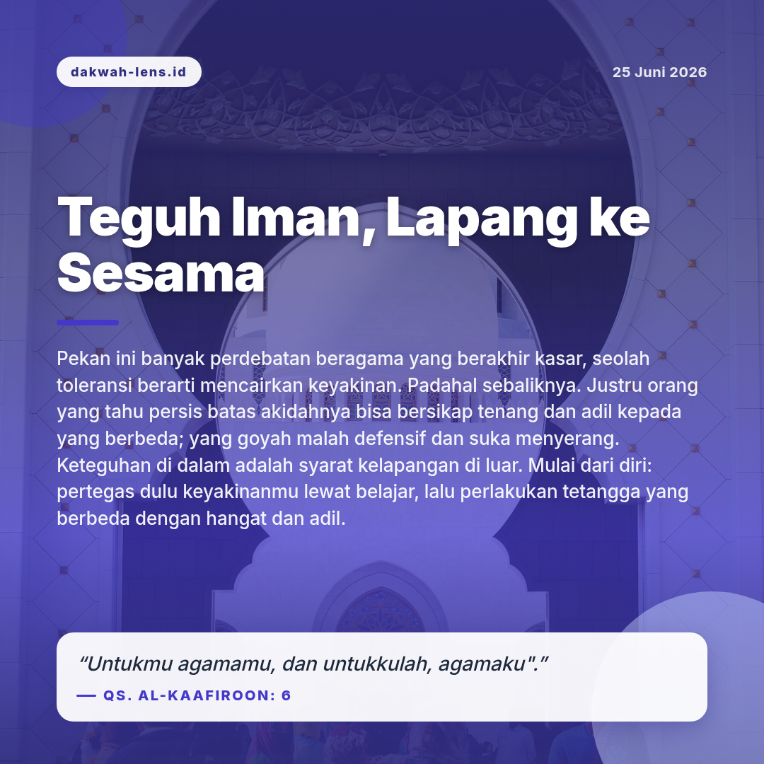 Khutbah — Toleransi & Lintas-Iman