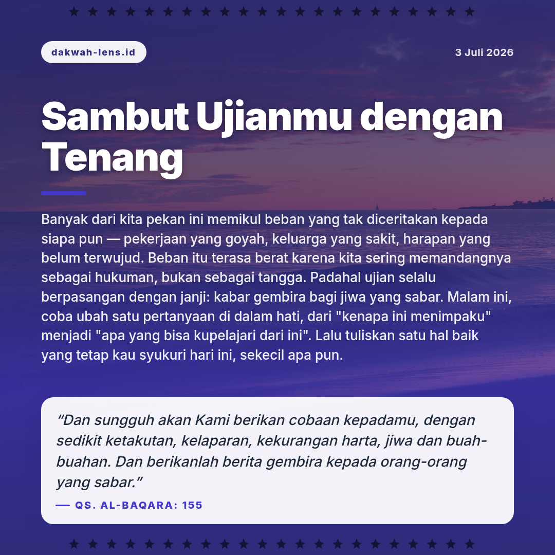 Khutbah — Inspirasi & Kisah Pribadi