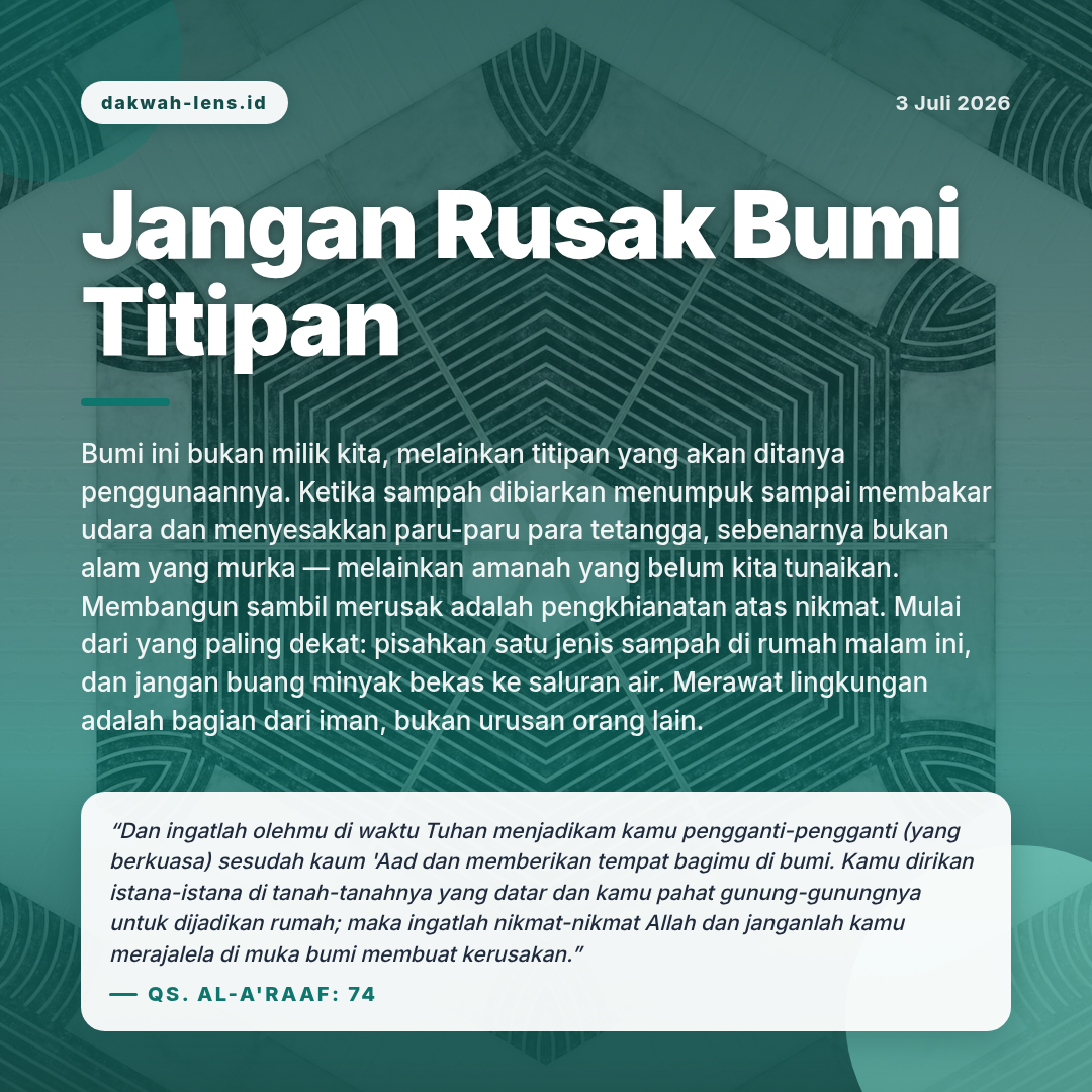 Khutbah — Lingkungan & Bencana
