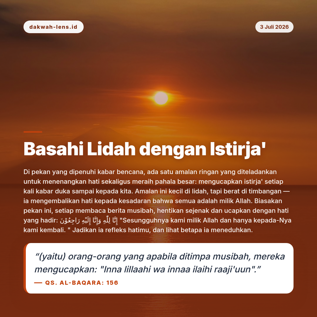 Ajakan Sunnah — Lingkungan & Bencana