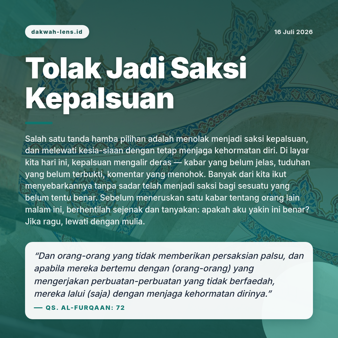 Khutbah — Toleransi & Lintas-Iman